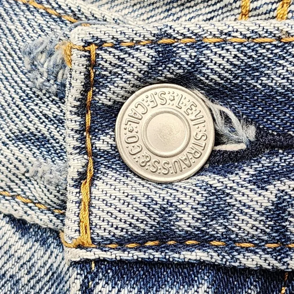 Levi's Jeans Mens W38 L29 Blue 550 Distressed Relaxed Tapered Fit Straight‎ Leg_2